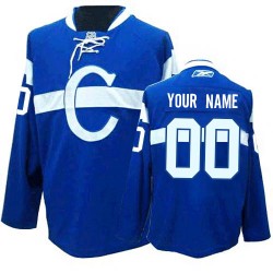 Reebok Montreal Canadiens Men's Customized Authentic Blue Third Jersey