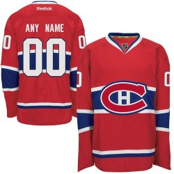 Reebok Montreal Canadiens Men's Customized Authentic Red Home Jersey