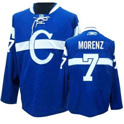 Howie Morenz Montreal Canadiens Reebok Authentic Third Jersey (Blue)