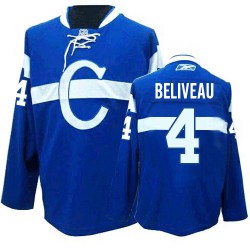 Jean Beliveau Montreal Canadiens Reebok Premier Third Jersey (Blue)