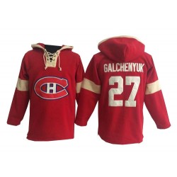 Alex Galchenyuk Montreal Canadiens Authentic Old Time Hockey Pullover Hoodie Jersey (Red)