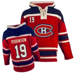 Larry Robinson Montreal Canadiens Authentic Old Time Hockey Sawyer Hooded Sweatshirt Jersey (Red)