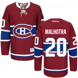 Manny Malhotra Montreal Canadiens Reebok Authentic Home Jersey (Red)