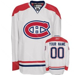 Reebok Montreal Canadiens Men's Customized Authentic White Away Jersey
