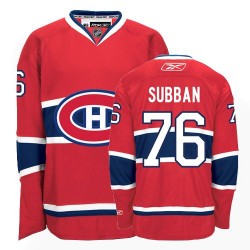 P.K Subban Montreal Canadiens Reebok Authentic Home Jersey (Red)