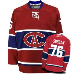 P.K Subban Montreal Canadiens Reebok Authentic New CA Jersey (Red)