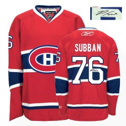 P.K Subban Montreal Canadiens Reebok Authentic Autographed Home Jersey (Red)