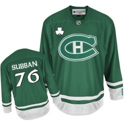 P.K Subban Montreal Canadiens Reebok Premier St Patty's Day Jersey (Green)