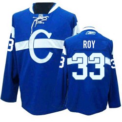 Patrick Roy Montreal Canadiens Reebok Authentic Third Jersey (Blue)