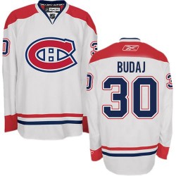 Peter Budaj Montreal Canadiens Reebok Premier Away Jersey (White)