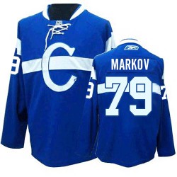 Andrei Markov Montreal Canadiens Reebok Authentic Third Jersey (Blue)