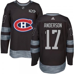 Josh Anderson Montreal Canadiens Authentic 1917-2017 100th Anniversary Jersey (Black)