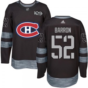 Justin Barron Montreal Canadiens Authentic 1917-2017 100th Anniversary Jersey (Black)