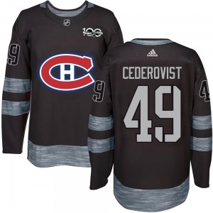 Filip Cederqvist Montreal Canadiens Authentic 1917-2017 100th Anniversary Jersey (Black)