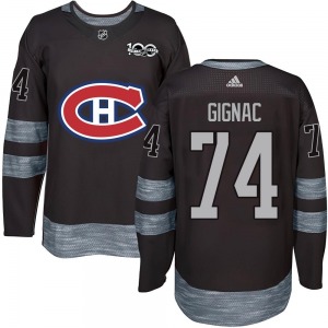 Brandon Gignac Montreal Canadiens Authentic 1917-2017 100th Anniversary Jersey (Black)