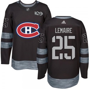 Jacques Lemaire Montreal Canadiens Authentic 1917-2017 100th Anniversary Jersey (Black)