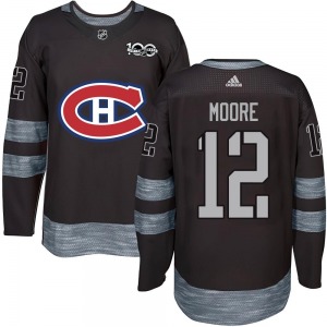 Dickie Moore Montreal Canadiens Authentic 1917-2017 100th Anniversary Jersey (Black)