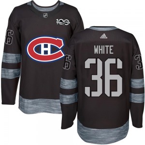 Colin White Montreal Canadiens Authentic Black 1917-2017 100th Anniversary Jersey (White)