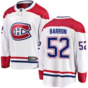 Justin Barron Montreal Canadiens Fanatics Branded Breakaway Away Jersey (White)