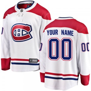 Custom Montreal Canadiens Fanatics Branded Breakaway Custom Away Jersey (White)