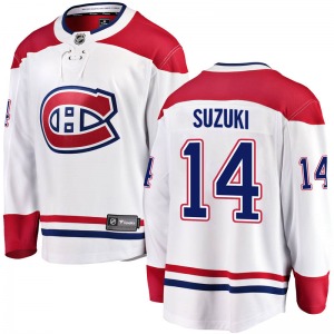 Nick Suzuki Montreal Canadiens Fanatics Branded Breakaway Away Jersey (White)