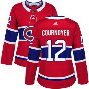 Yvan Cournoyer Montreal Canadiens Adidas Women's Authentic Home Jersey (Red)