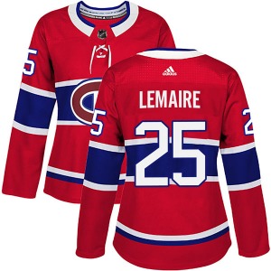 Jacques Lemaire Montreal Canadiens Adidas Women's Authentic Home Jersey (Red)