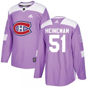 Emil Heineman Montreal Canadiens Adidas Youth Authentic Fights Cancer Practice Jersey (Purple)