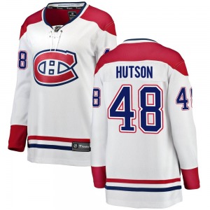 Lane Hutson Montreal Canadiens Fanatics Branded Women's Breakaway Away Jersey (White)