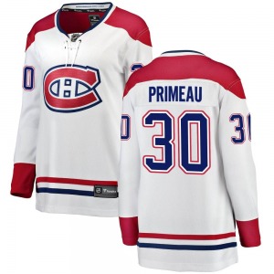 Cayden Primeau Montreal Canadiens Fanatics Branded Women's Breakaway Away Jersey (White)
