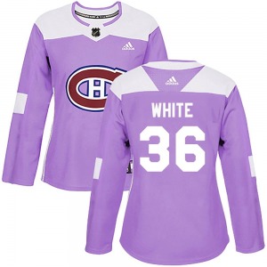 Colin White Montreal Canadiens Adidas Women's Authentic Fights Cancer Practice Jersey (Purple)