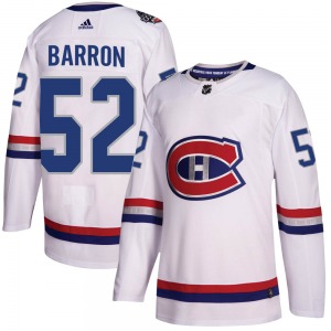 Justin Barron Montreal Canadiens Adidas Youth Authentic 2017 100 Classic Jersey (White)