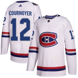 Yvan Cournoyer Montreal Canadiens Adidas Youth Authentic 2017 100 Classic Jersey (White)
