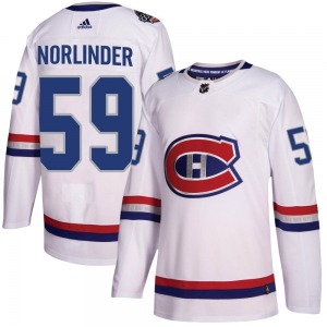 Mattias Norlinder Montreal Canadiens Adidas Youth Authentic 2017 100 Classic Jersey (White)