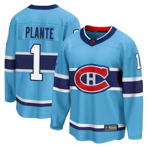 Jacques Plante Montreal Canadiens Fanatics Branded Breakaway Special Edition 2.0 Jersey (Light Blue)
