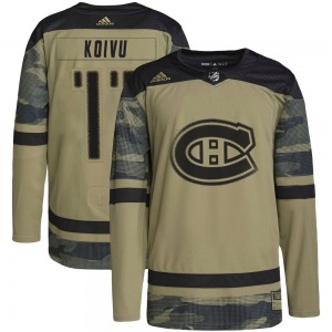 Saku Koivu Montreal Canadiens Adidas Authentic Military Appreciation Practice Jersey (Camo)