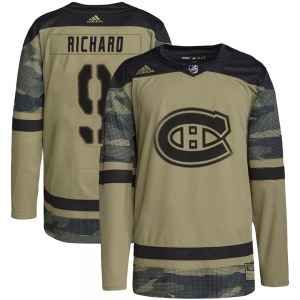Maurice Richard Montreal Canadiens Adidas Authentic Military Appreciation Practice Jersey (Camo)