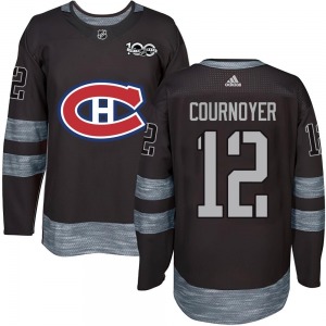 Yvan Cournoyer Montreal Canadiens Youth Authentic 1917-2017 100th Anniversary Jersey (Black)