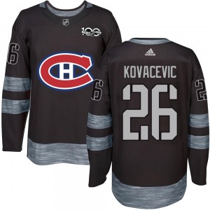 Johnathan Kovacevic Montreal Canadiens Youth Authentic 1917-2017 100th Anniversary Jersey (Black)