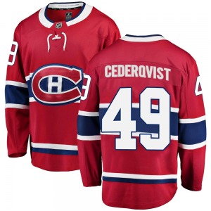 Filip Cederqvist Montreal Canadiens Fanatics Branded Breakaway Home Jersey (Red)