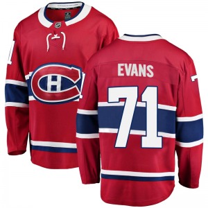 Jake Evans Montreal Canadiens Fanatics Branded Breakaway Home Jersey (Red)