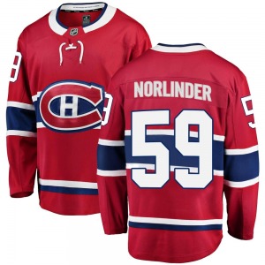 Mattias Norlinder Montreal Canadiens Fanatics Branded Breakaway Home Jersey (Red)