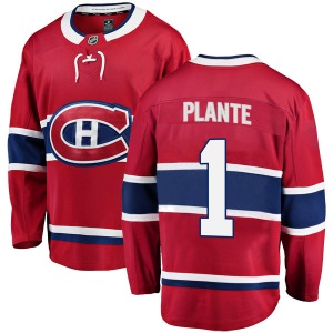 Jacques Plante Montreal Canadiens Fanatics Branded Breakaway Home Jersey (Red)