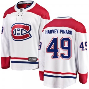 Rafael Harvey-Pinard Montreal Canadiens Fanatics Branded Youth Breakaway Away Jersey (White)