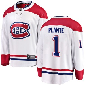 Jacques Plante Montreal Canadiens Fanatics Branded Youth Breakaway Away Jersey (White)
