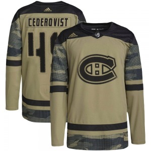 Filip Cederqvist Montreal Canadiens Adidas Youth Authentic Military Appreciation Practice Jersey (Camo)