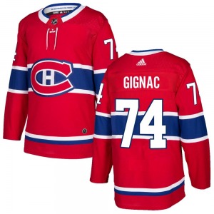 Brandon Gignac Montreal Canadiens Adidas Authentic Home Jersey (Red)