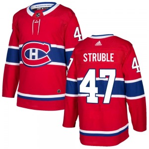 Jayden Struble Montreal Canadiens Adidas Authentic Home Jersey (Red)