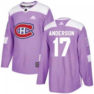 Josh Anderson Montreal Canadiens Adidas Authentic Fights Cancer Practice Jersey (Purple)