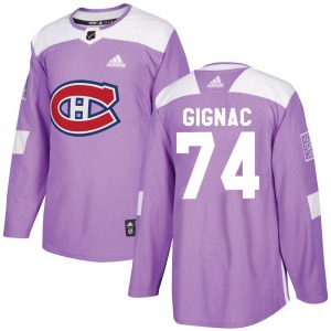 Brandon Gignac Montreal Canadiens Adidas Authentic Fights Cancer Practice Jersey (Purple)